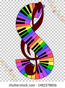 Resumen Tema Musical. Diseño de fondo de cuadrícula de transparencia. Ilustración vectorial.