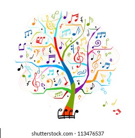 Abstract musical tree for your design