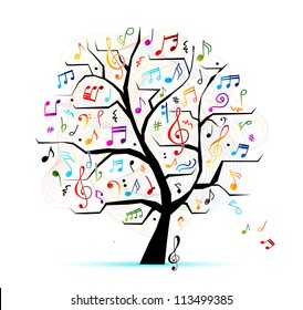Abstract musical tree for your design