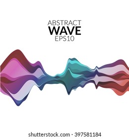 Abstract musical wave background. Vector sound wave element. Technology concept