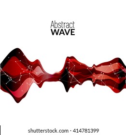 Abstract musical wave background. Vector sound wave element.