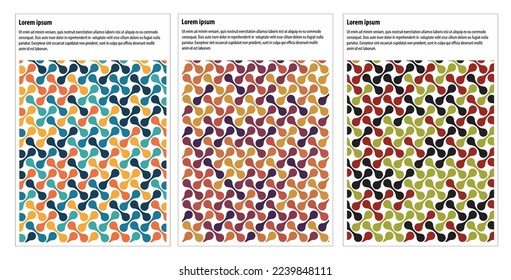Abstract muticolour metaball pattern on white background poster cover design. Vector illustration. 
