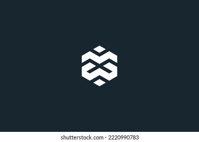 Abstract MW, WM, M, W Letters Logo Initial Based Monogram Icon Vector.