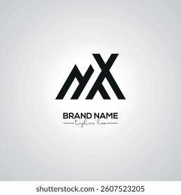 Abstract MX XM Lettermark Logo Design for Corporate Branding.