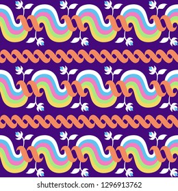 Abstract Myanmar Colorful Pattern Design