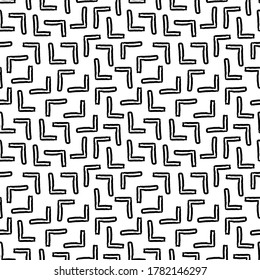 Abstract mysterious shapes seamless pattern. Maze texture. Vector illustration.