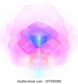 Abstract mystic flower form. Yoga background.