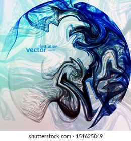 Abstract mystic vector background, futuristic wave illustration eps10