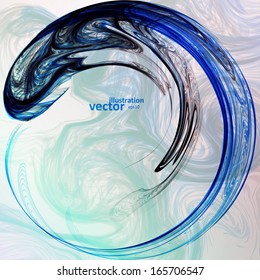 Abstract mystic vector background, futuristic wave illustration eps10
