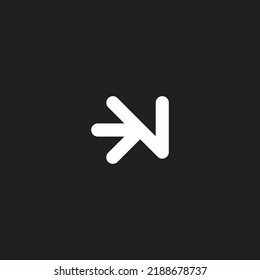 Abstract N Letter Arrow Logo Vector Icon Template.