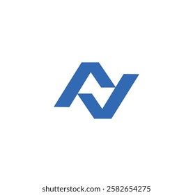 abstract n letter logo -n letter logo - n logo