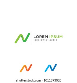 Abstract N Letter Logo Design Vector Template, Modern Illustration