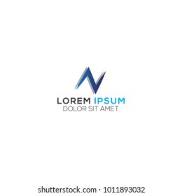 Abstract N Letter Logo Design Vector Template, Modern Illustration