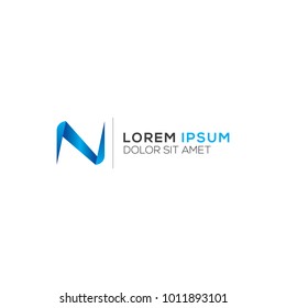 Abstract N Letter Logo Design Vector Template, Modern Illustration