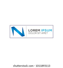 Abstract N Letter Logo Design Vector Template, Modern Illustration
