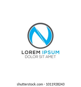 Abstract N Letter Logo Design Vector Template, Modern Illustration