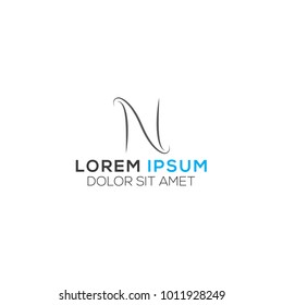 Abstract N Letter Logo Design Vector Template, Modern Illustration
