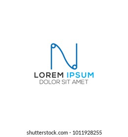 Abstract N Letter Logo Design Vector Template, Modern Illustration