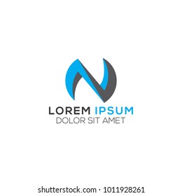 Abstract N Letter Logo Design Vector Template, Modern Illustration