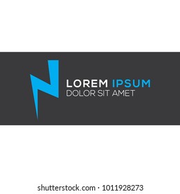 Abstract N Letter Logo Design Vector Template, Modern Illustration