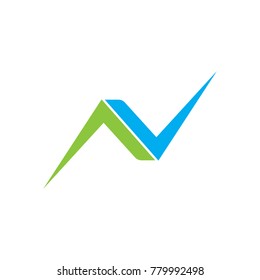 Abstract N Letter Logo Design Vector Template, Modern Illustration
