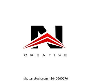 Abstract N Letter Logo, Perfect for Real Estate and Construction Concept