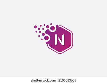 Abstract N letter modern initial lettermarks logo design