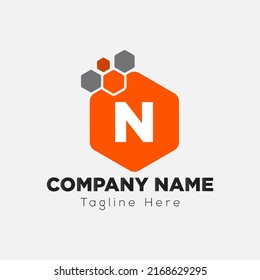 Resumen N letra diseño de logotipo inicial moderno