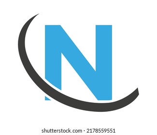 Abstract N Letter Modern INITIAL logo Design