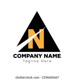 Abstract N letter modern initial lettermarks logo design