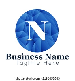 Abstract N letter modern initial lettermarks logo design