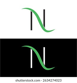 Abstract N letter modern logo design