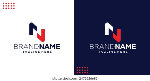 Abstract N logo, clean minimalist creative modern N sign symbol, Design Inspiration, Illustration, vector