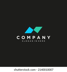 abstract N logo design , geometric letter next vector