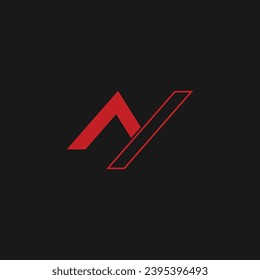abstract N logo design vector template