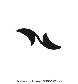 plantilla de vector de diseño de logotipo N abstracto