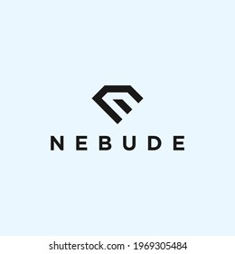 abstract n logo. diamond icon