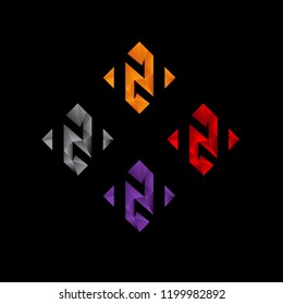 abstract N logo letter, flat logotype design, logo vector illustration, industrial icon, company icon, letter N logo monogram, creative