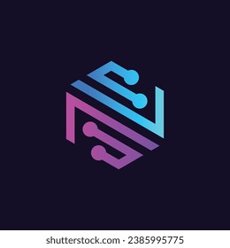 Abstract N Logo Vector Design - Branding Identity with N Design Initial N Logo