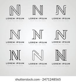 Abstract N Logo Vector Illustration with Unique Design