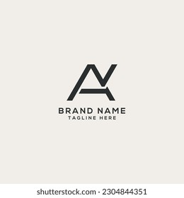 Abstract NA AN letter logo design. Flat vector logo design template element.