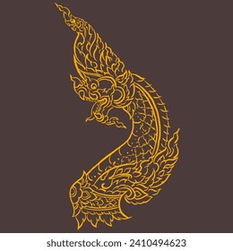 Abstract of Naga vector for illustration, card, decoration