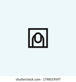 abstraktes Nagellogo. Nagelsymbol