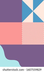 Abstract naive pattern design with simple shapes and doodle elements. Graphic design perfect for kids theme, web solution, presentation, branding package, advertisement ideas, fabric print.