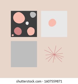 Abstract naive pattern design with simple shapes and doodle elements. Graphic design perfect for kids theme, web solution, presentation, branding package, advertisement ideas, fabric print.