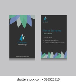 abstract name card