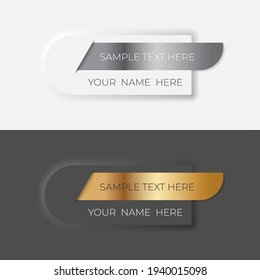 Abstract Name List With Sample Text. Name Tag, Name Card, List Of Names And Contact Details. Name Banner Labels.