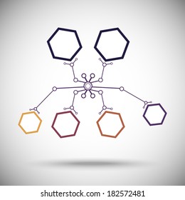 abstract nanobot of cells. colored. vector graphics