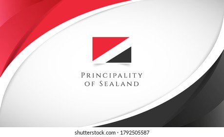 Abstract national day of Principality of Sealand country banner with elegant 3D background