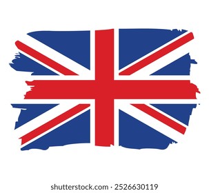 Abstract national United Kingdom with creative brush flag background. Vector